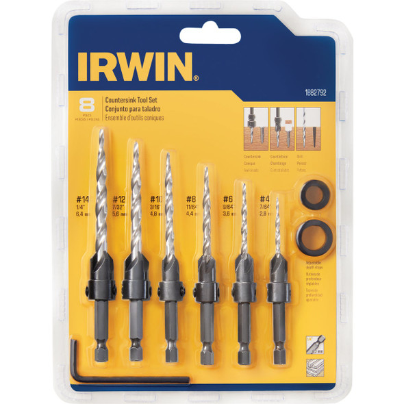 Irwin 8-Piece Wood Countersink Bit Set