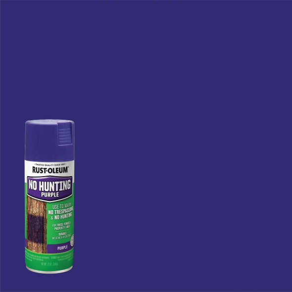 Rust-Oleum No Hunting Purple 12 Oz. Flat Spray Paint, Purple 270970