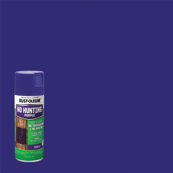 Rust-Oleum No Hunting Purple 12 Oz. Flat Spray Paint, Purple 270970