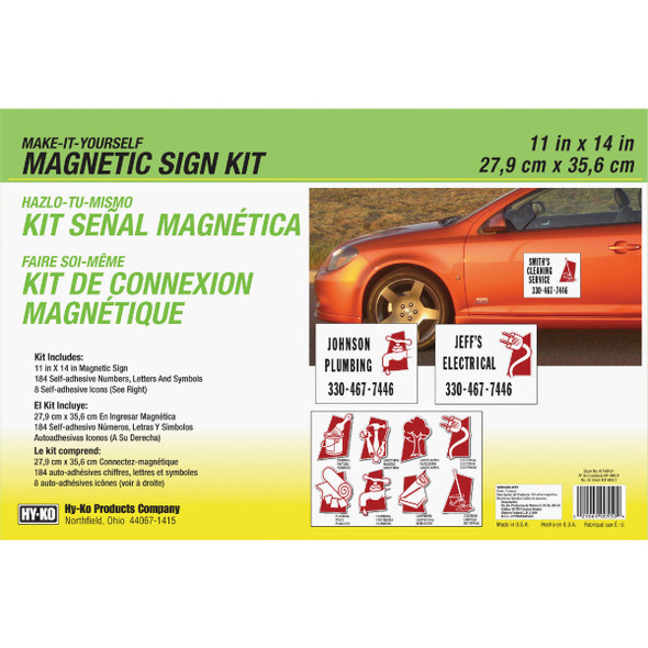 Hy-Ko Magnetic Make-It-Yourself Sign Kit KIT-MAG1