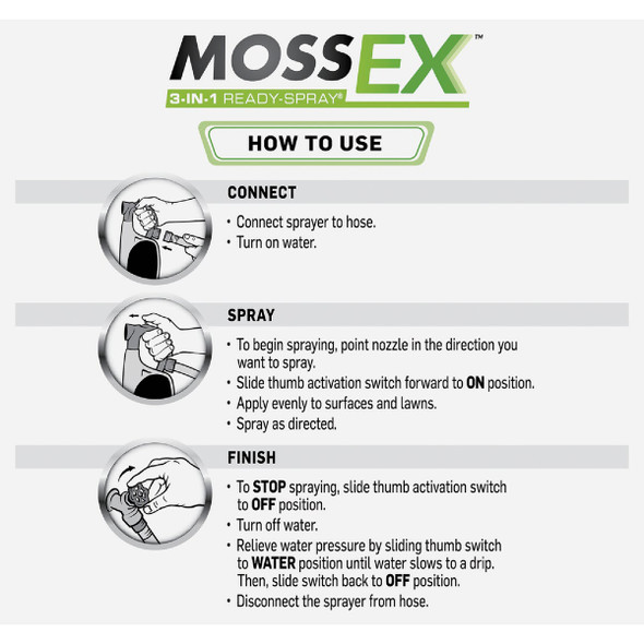 Scotts MossEx 3-in-1 32 Oz. Ready To Spray Moss Killer