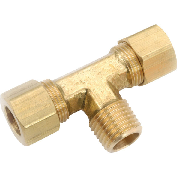 Anderson Metals 5/8 In.C x 1/2 In. MPT Compression Brass Tee 750072-1008 Anderson Metals 5/8 In.C x 1/2 In. MPT Compression Brass Tee 750072-1008