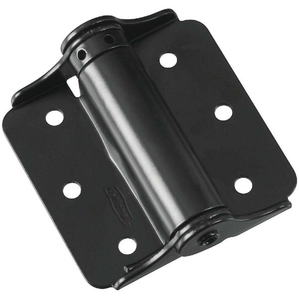 National Hardware 3 In. Black Full-Surface Spring Door Hinge (2-Pack) N114-975