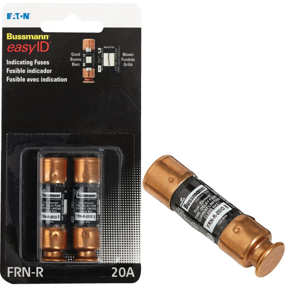 Bussmann 20A FRN-R Cartridge Heavy-Duty Time Delay Cartridge Fuse (2-Pack) Bussmann 20A FRN-R Cartridge Heavy-Duty Time Delay Cartridge Fuse (2-Pack)