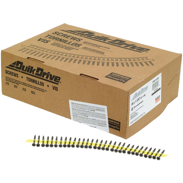 DWC Drywall Screw (Collated)  #6 x 1-5/8 in. #2 Phillips Bugle-Head (2500-Qty)