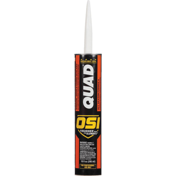 OSI QUAD 10 Oz. Window, Door & Siding Polymer Sealant, Gray 1637238