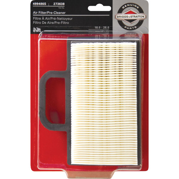Briggs & Stratton 12 To 26 HP Paper Engine Air Filter with Pre-Cleaner 5063K
