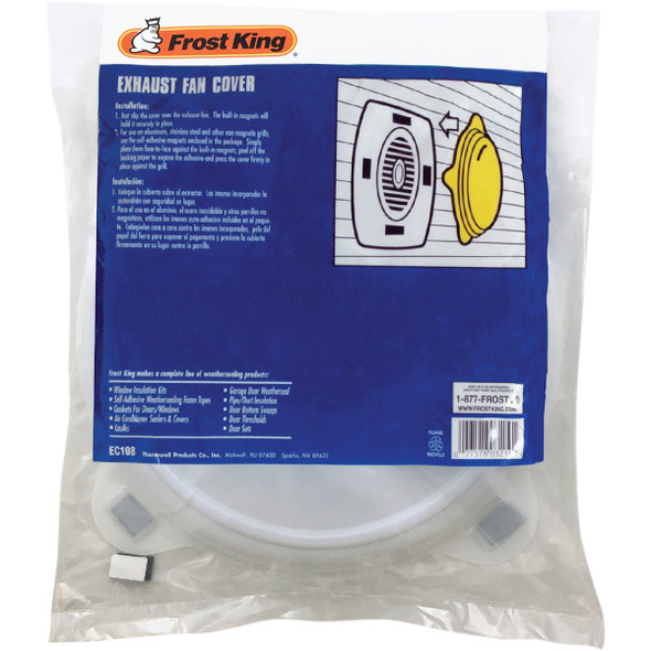 Frost King 10-1-4 In. Dia. White Plastic Exhaust Fan Cover EC108 265698