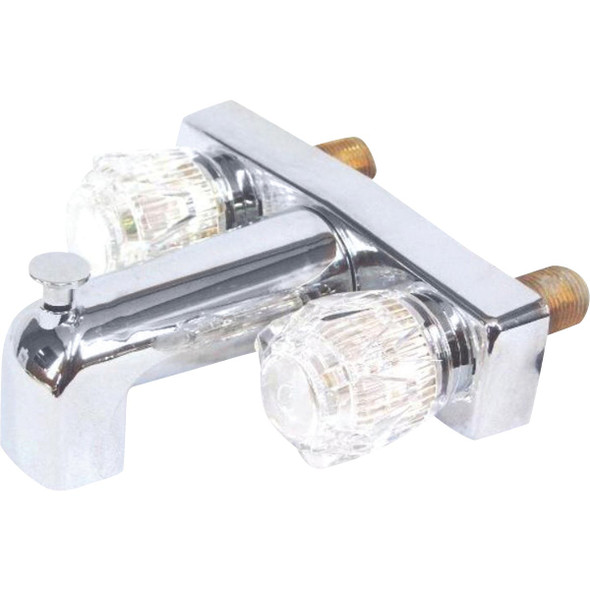 US Hardware 4 In. Exposed Chrome Bath Faucet for Mobile Homes P-019NB
