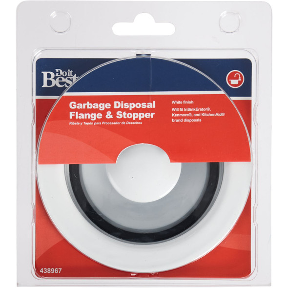 Do it Best White Brass Disposer Flange and Stopper