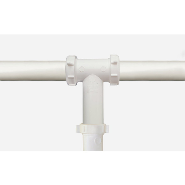 Keeney 1-1/2 In. White Polypropylene Center Outlet Tee