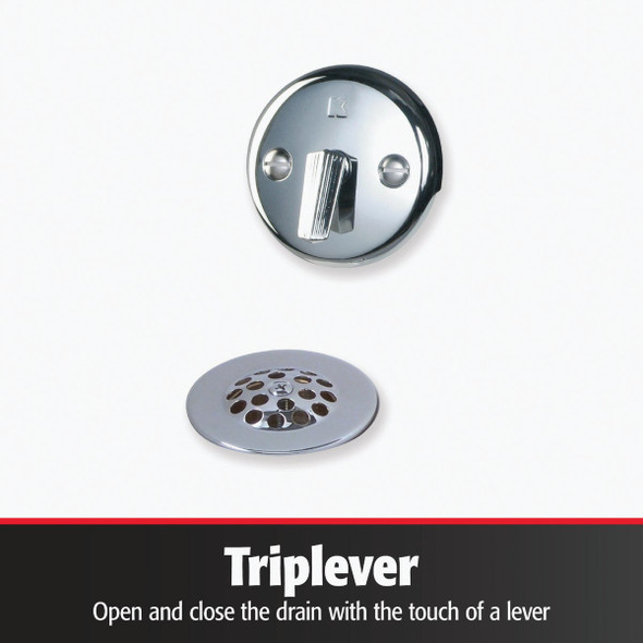 Keeney Chr Triplever Bath Drain 64B 444685