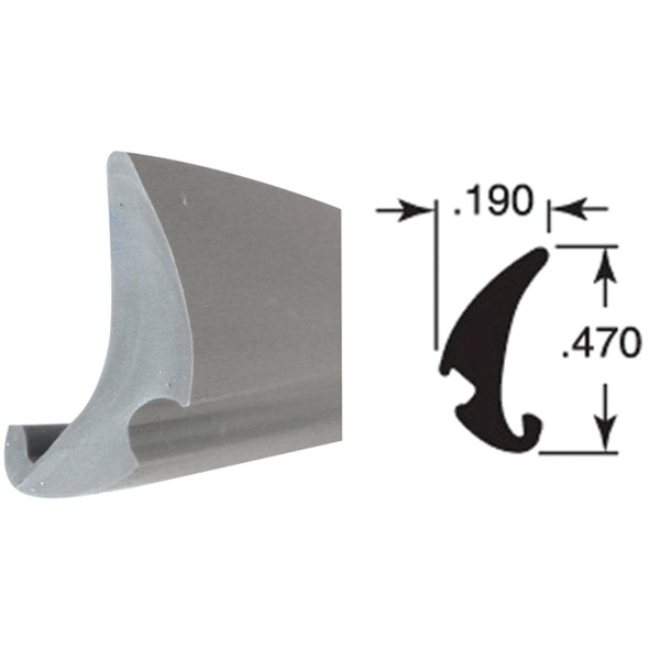 Prime-Line .190 x .470 x 200 Ft. Glass Glazing Spline P7777