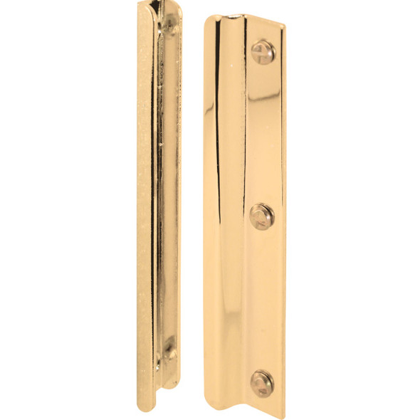 Defender Security 7 In. Polished Brass Entry Door Latch Shield U 9512