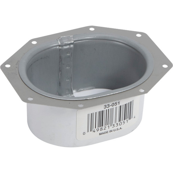 Amerimax 2 In. x 3 In. Galvanized White K Style Downspout C-Outlet 33051