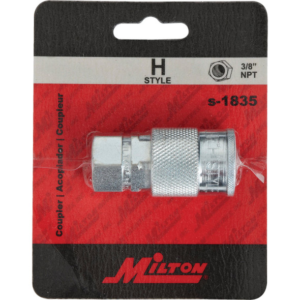 Milton 3-8 In. FPT H-Style Brass Coupler S-1835 583078
