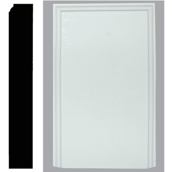 House of Fara 7/8x3-1/2x6 Plinth Block P356MDF Pack of 10