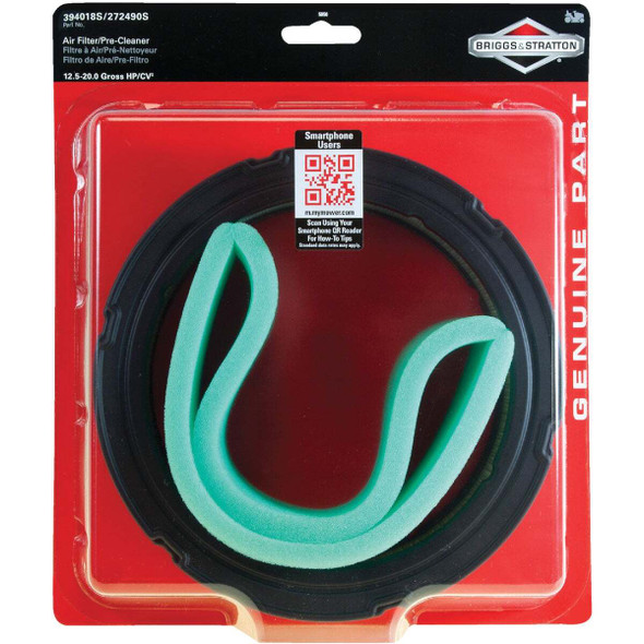 Briggs & Stratton 12.5 To 21 HP Paper Engine Air Filter with Pre-Cleaner 5050K