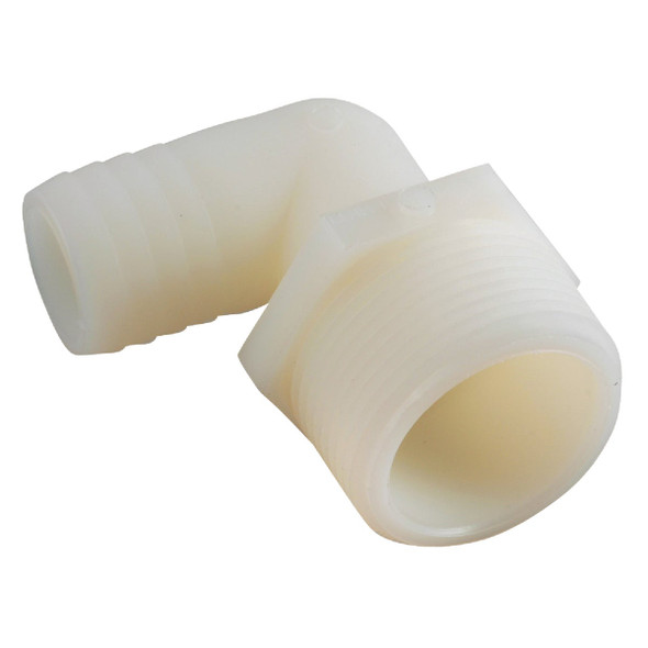 Anderson Metals 1 In. Barb x 1 In. MIP 90 Deg. Nylon Elbow (1/4 Bend) Pack of 5