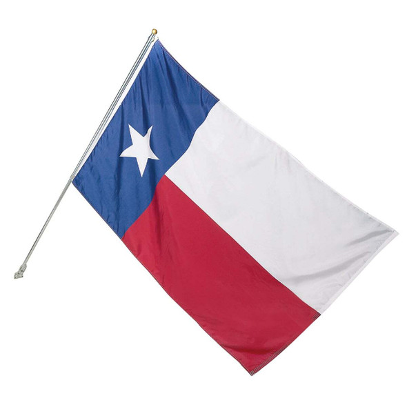 Valley Forge 3 Ft. x 5 Ft. Polycotton Texas State Flag & 6 Ft. Pole Kit TEX1-1