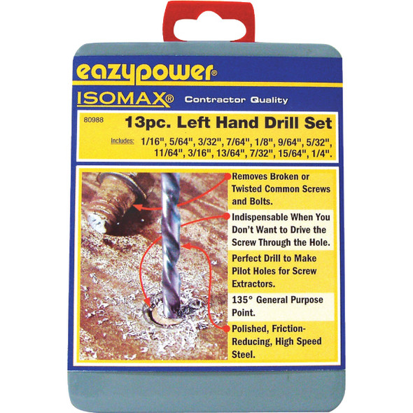 Eazypower Left Hand Drill Bit Set (13-Piece) 80988