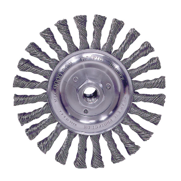 Weiler Vortec 6 In. Stringer Bead 0.025 In. Angle Grinder Wire Wheel 36024