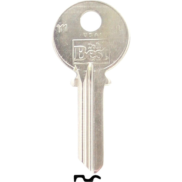 Do it Best Yale Nickel Plated House Key, Y1 / 999-250 DIB (250-Pack) IAP00003312