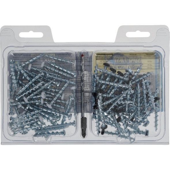 Bore-Fast Pan & Hex Washer Head Anchor & Screw in One Kit (82-Piece)