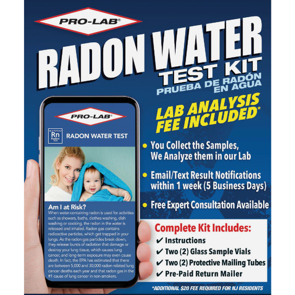 Pro Lab Drinking Water Radon Test Kit RW103 Pro Lab Drinking Water Radon Test Kit RW103