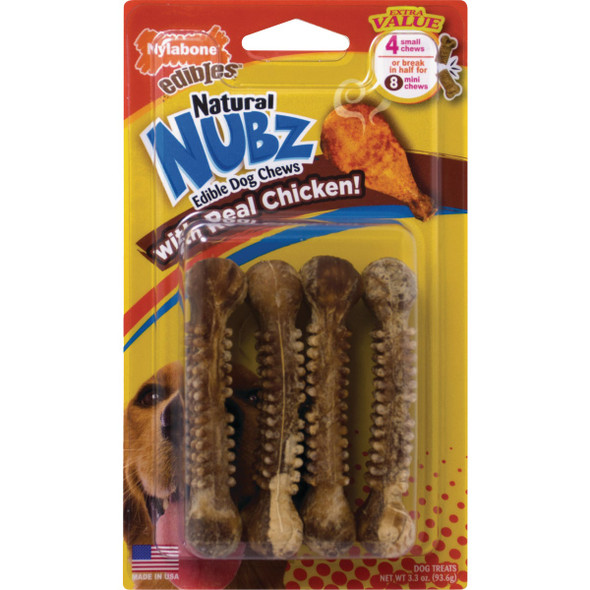 Nylabone Natural Nubz Chicken Small Dog Treats (4-Pack) NEN201VP4W Nylabone Natural Nubz Chicken Small Dog Treats (4-Pack) NEN201VP4W