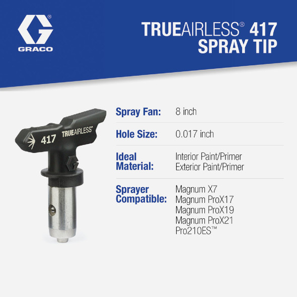 Graco TrueAirless 211 8 to 10 In. .017 Paint Sprayer Airless Spray Tip