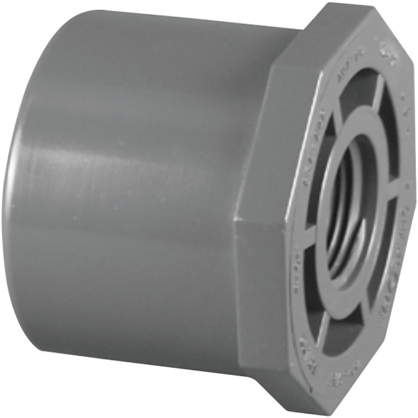 Charlotte Pipe 1 In. Spigot x 3/4 In. FIP Schedule 80 Reducing PVC Bushing