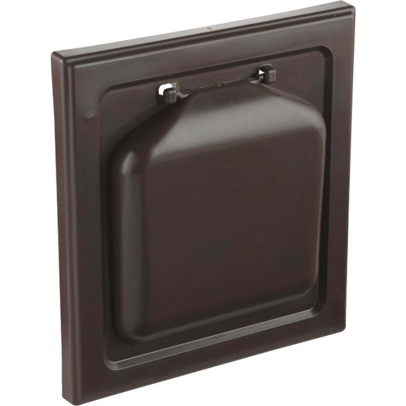 No-Pest 4 In. Brown Plastic Wide Mount Dryer Vent Hood NPWRB
