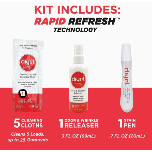 Dryel At-Home Dry Cleaner Kit, 5 Loads 33004 601736