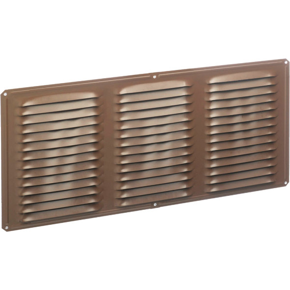 AirVent 16 In. x 6 In. Brown Aluminum Under Eave Vent 84217 AirVent 16 In. x 6 In. Brown Aluminum Under Eave Vent 84217