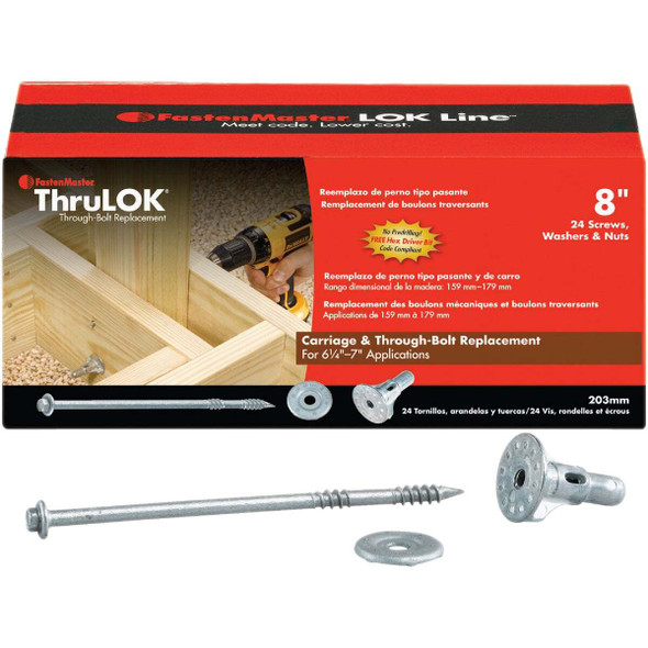 ThruLok 8 In. Galvanized Screw Bolt (24-Count) FMTHR008-24