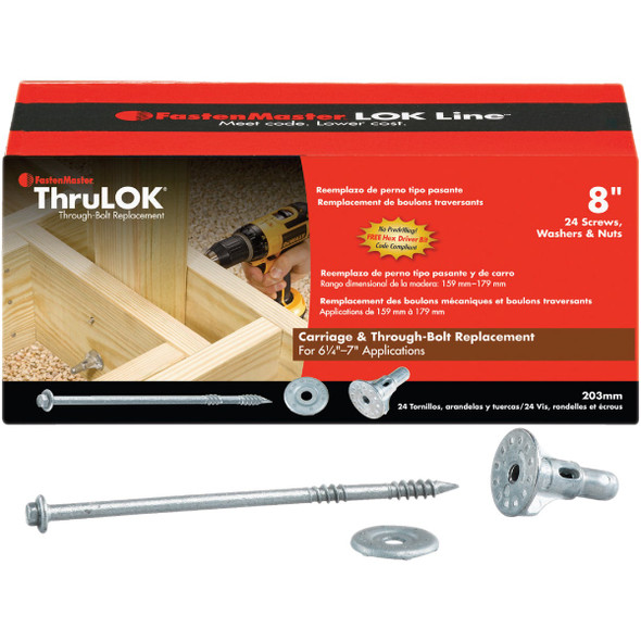 ThruLok 8 In. Galvanized Screw Bolt (24-Count) FMTHR008-24