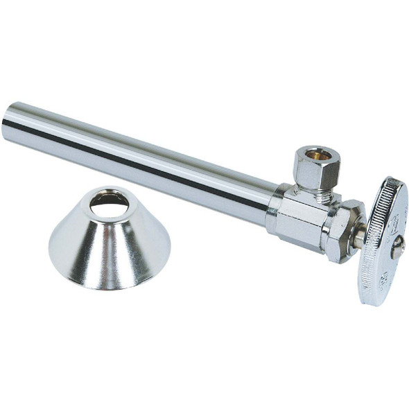 BrassCraft 1/2 In. Sweat x 3/8 In. OD Compression 90 deg Angle Valve CS40BX CD