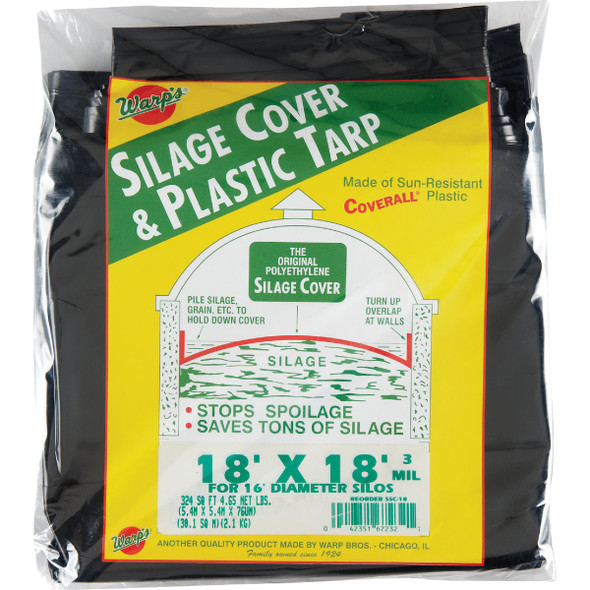 Warp's 18 Ft. X 18 Ft. Coverall Polyethylene 3 Mil. Silage Cover SSC-18