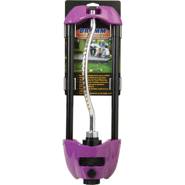 Dramm ColorStorm Heavy-Duty Metal 3000 Sq. Ft. Berry Oscillating Sprinkler 10-15006 706203