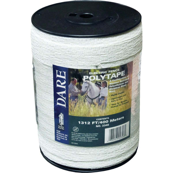 Dare 1/2 In. x 1312 Ft. Polyethylene Electric Fence Poly Tape 2346