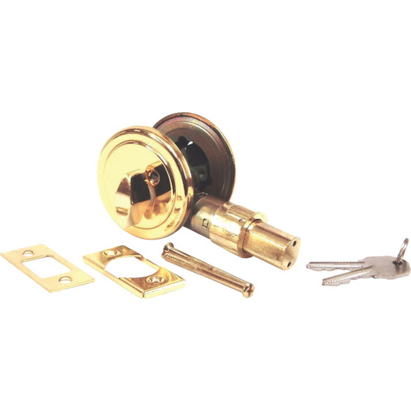 United States Hardware Brass Mobile Home Deadbolt D-083B