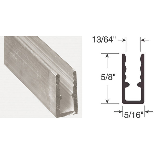 Prime-Line 5/16 In. x 5/8 In. x 94 In. Mill Extruded Window Frame Pack of 12
