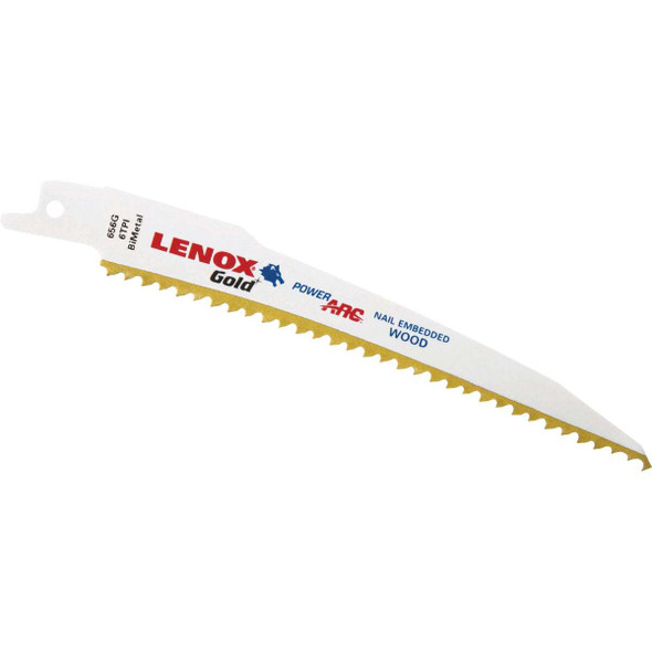 Lenox Gold Power Arc 6 In. 6 TPI Wood Curved Reciprocating Saw Blade (5-Pack)