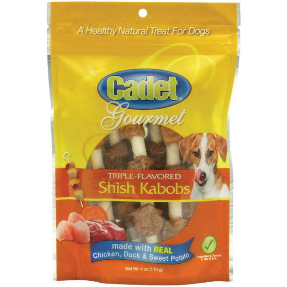 Cadet 5 In. Gourmet Beef Hide Shish Kabob Dog Treats, 4 Oz. C01361 Cadet 5 In. Gourmet Beef Hide Shish Kabob Dog Treats, 4 Oz. C01361