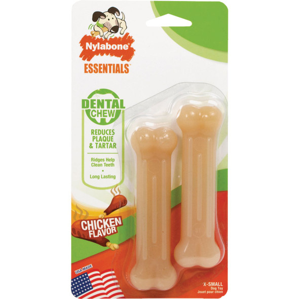 Nylabone Daily Healthy Chicken Petite Chew Toy (2-Pack) NCF801TPWXXX