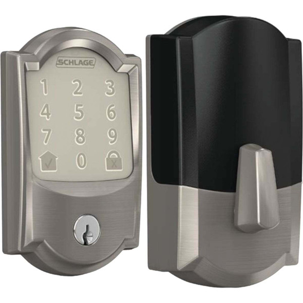 Schlage Encode Camelot Satin Nickel Smart WiFi Deadbolt BE489WB V CAM 619