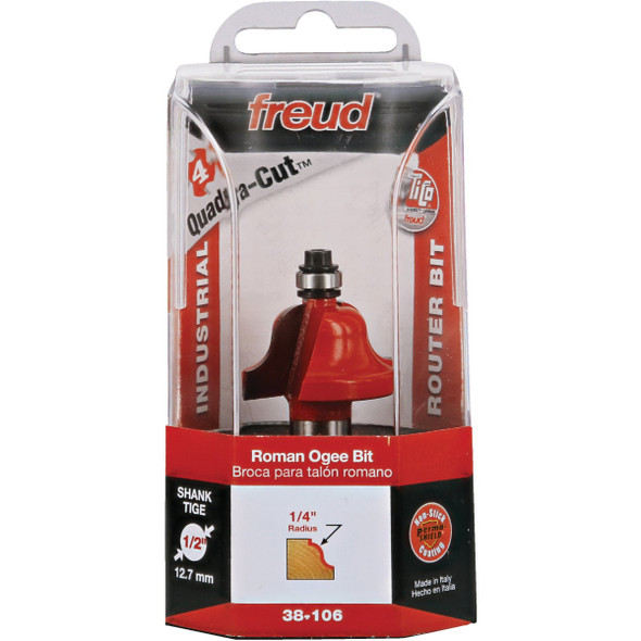 Freud 1-5/8 In. Quadra-Cut Roman Ogee Router Bit 38-106