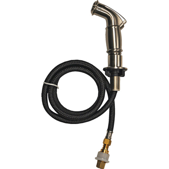 Danco 48 In. Brushed Nickel Side Sprayer & Hose 89216
