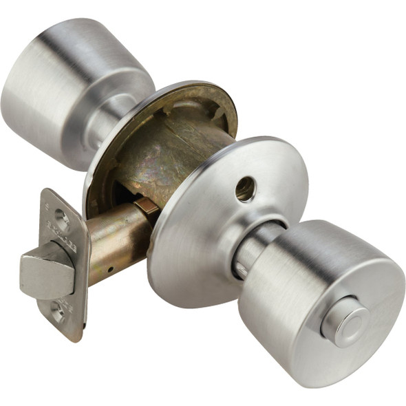 Schlage Bell Satin Chrome Bed & Bath Door Knob F40VBEL626